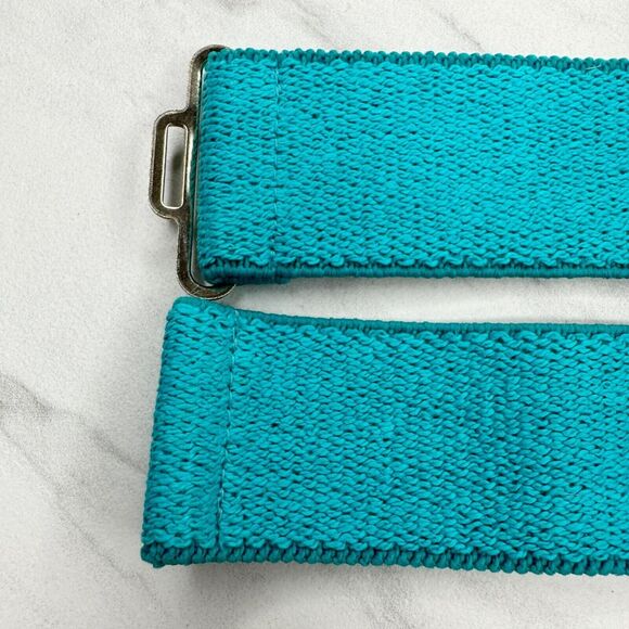 Blue Striped Stretch No Buckle Belt Strap Size XL - Picture 5 of 12